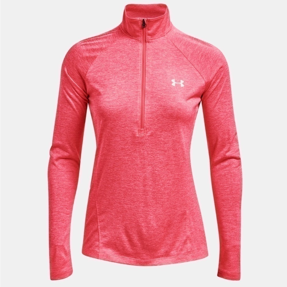 𝅺medium Under Armour Pink 1/4 Zip Up Pullover